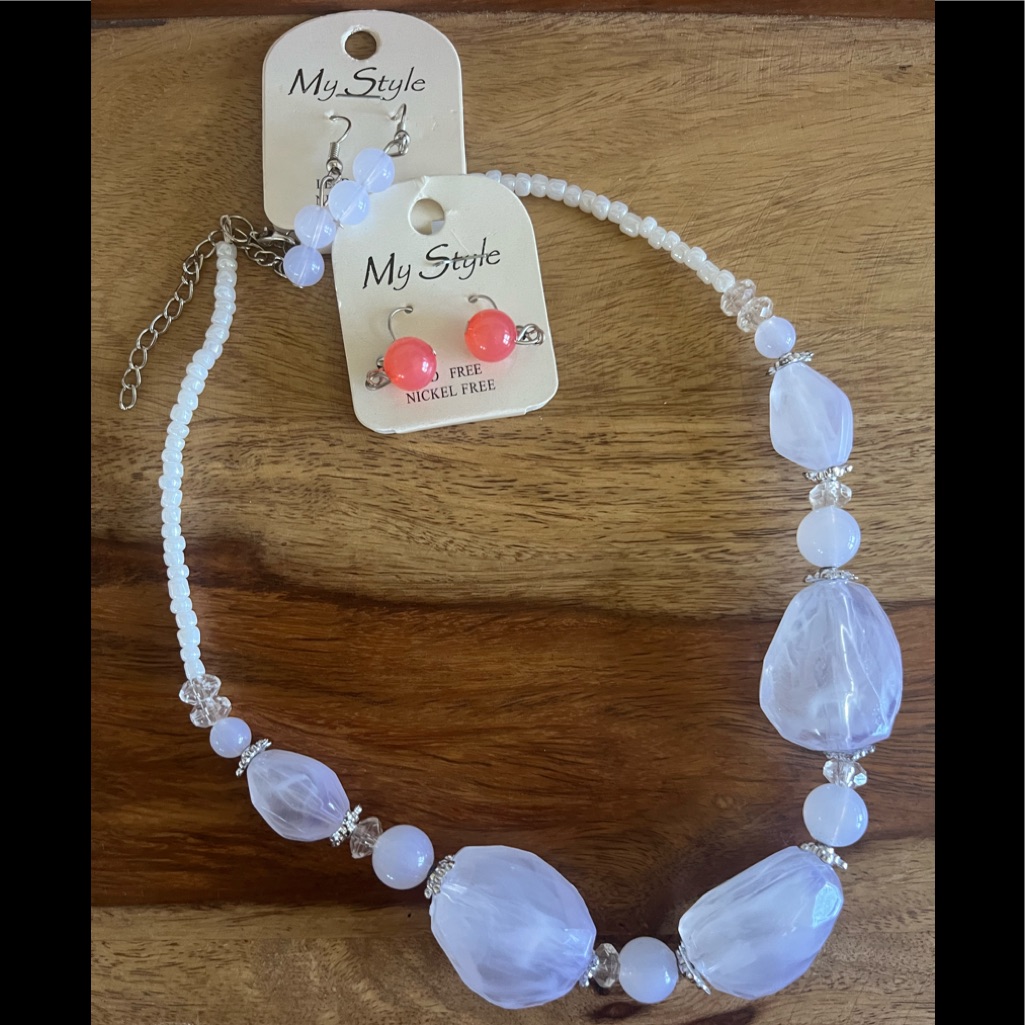 New Mixed Lot - Costume Jewelry Earrings & Necklace